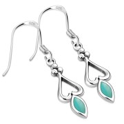 Turquoise Sterling Silver Earrings, E396